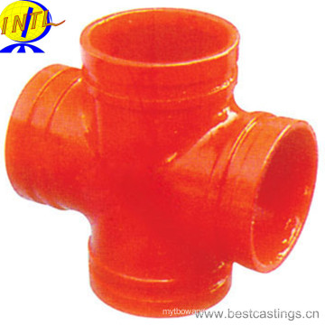 FM / UL Approved Ductile Iron Grooved Fitting Reduzierendes Kreuz